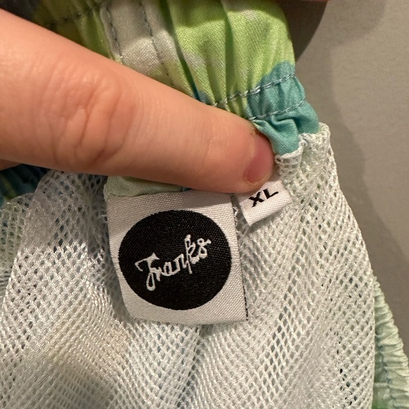 Franks Swim Trunks Size XL Green, Blue, and Yellow - Picture 4 of 4